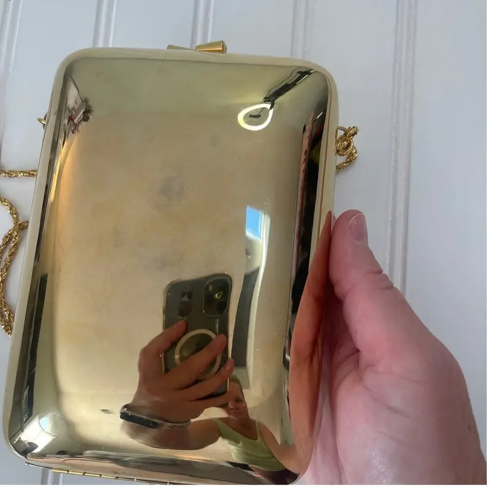 Vintage Miriam Marshall Designer Art‎ Deco Purse Gold Flower Gems READ